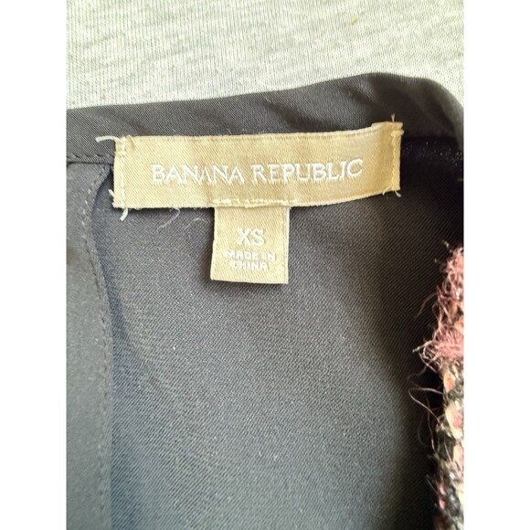 Women's Banana Republic Size XS Tweed Front Shirt Short Sleeve - Picture 8 of 9